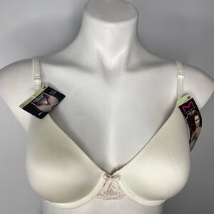 Maidenform T-shirt Bra 36B Ivory Beige Underwire Lightly Padded NWT Retail $42